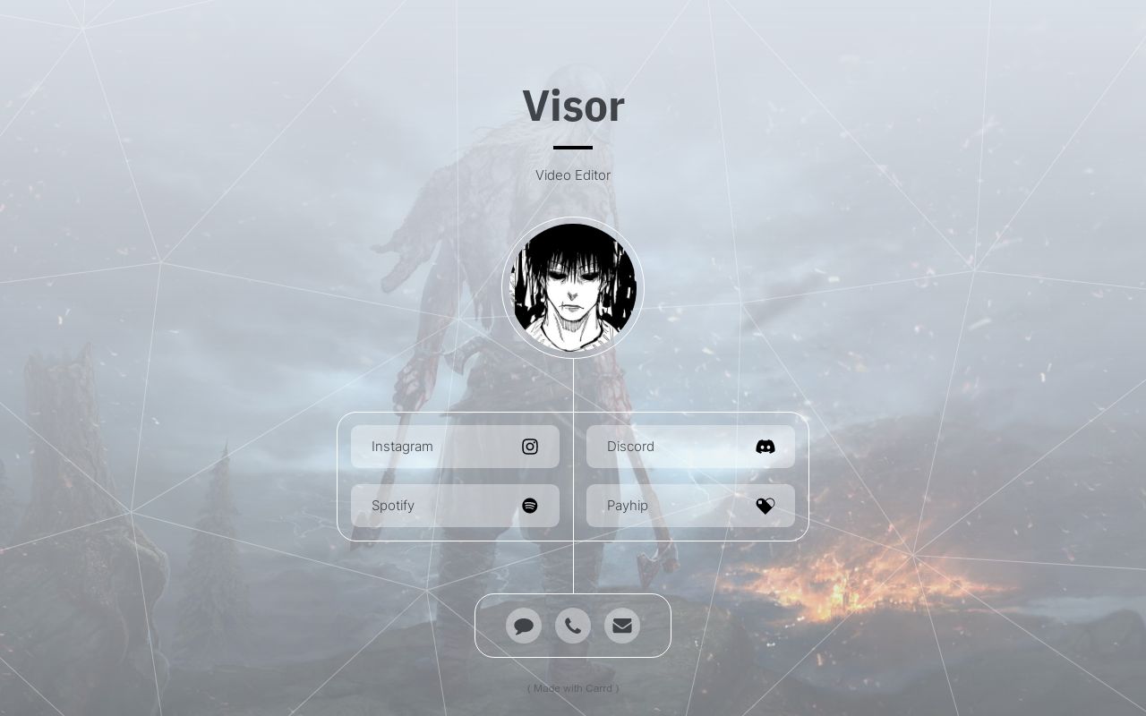 Carrd profile picture for @visor